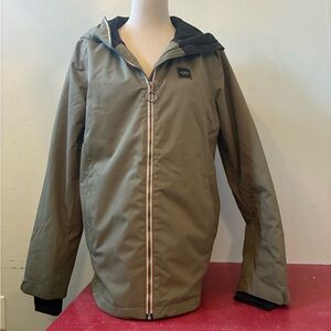 Billabong Olive Green Snow Ski Snowboard Winter Jacket Warm Coat L Outerwear Zip